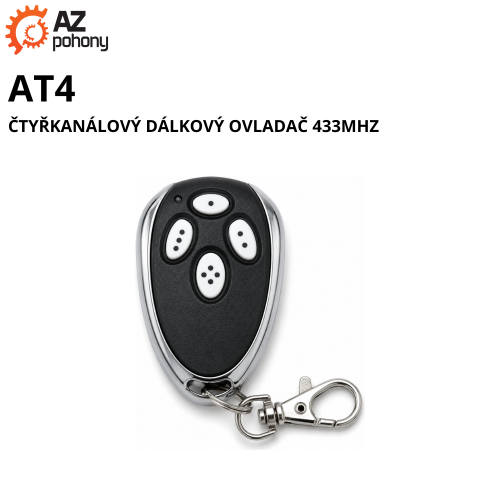 AT4 - čtyřkanálový dálkový ovladač 433MHz